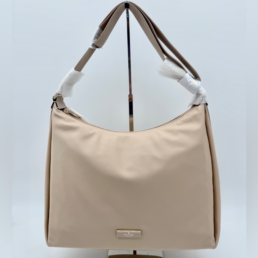 Kate Spade Carter Nylon Large Convertible Crossbody Warm Beige